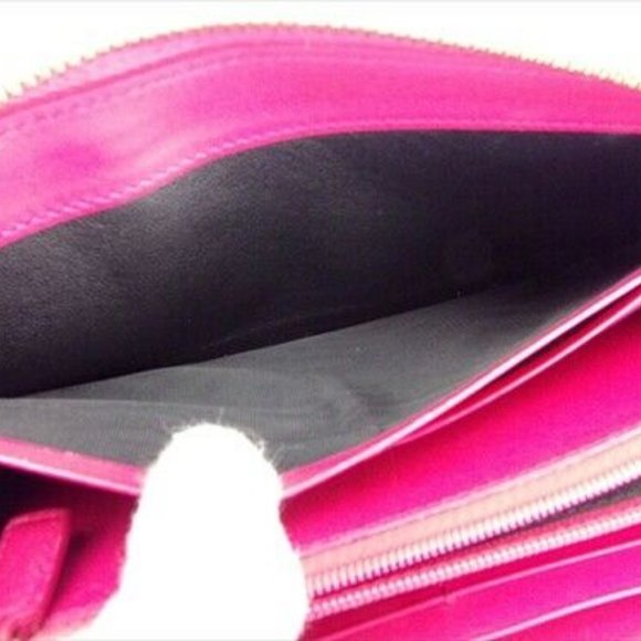 Auth Saint Laurent Long Wallet Pink leather Woman - Picture 6 of 10